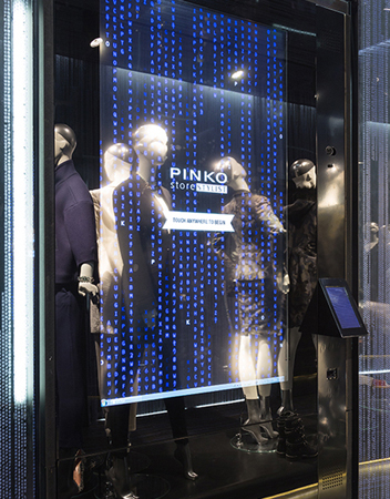 Pinko store . Hybrid shop . MIlano . Italy